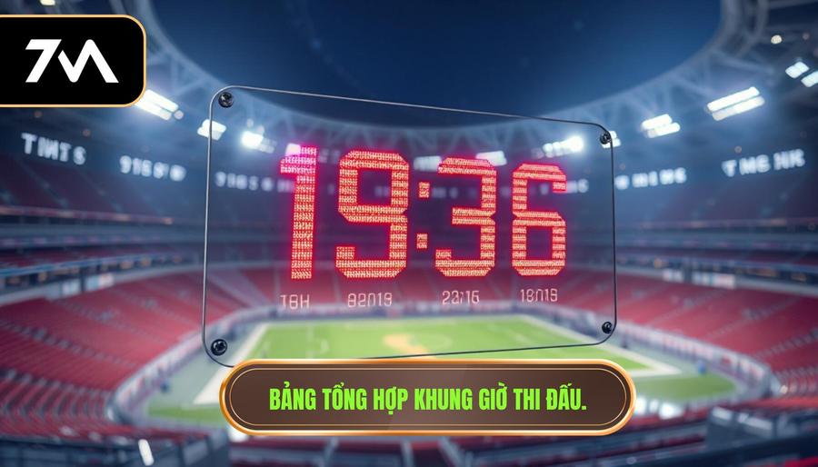 Bảng tổng hợp khung giờ thi đấu